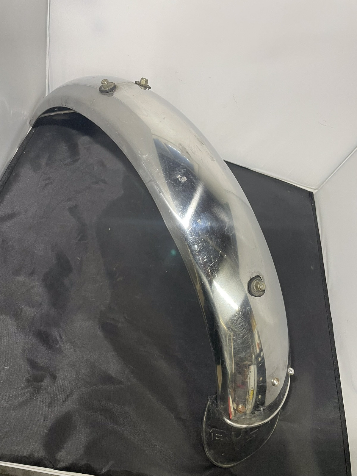 1971-1974 Bultaco Alpina Front Fender With Mudflap Oem