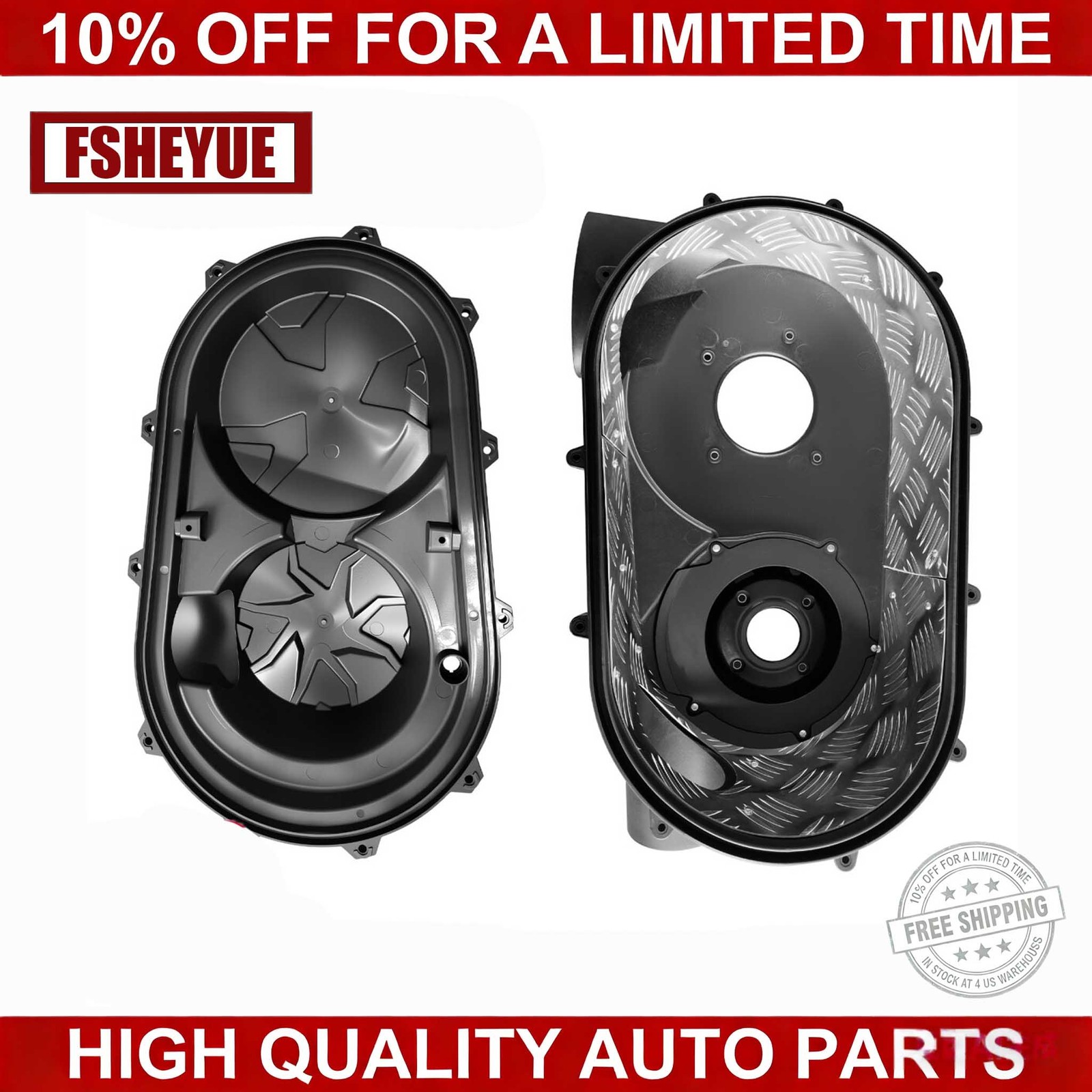 Outer+ Inner CVT Variator Belt Cover+Drive Belt fit 2017-2023 Can Am Maverick X3