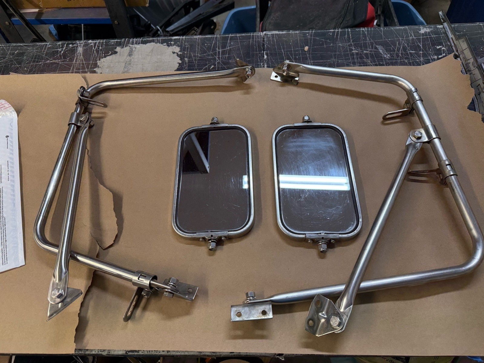 67-79 Ford Truck West Coast Mirrors & Brackets OEM 1967-1979 SS New Hardware