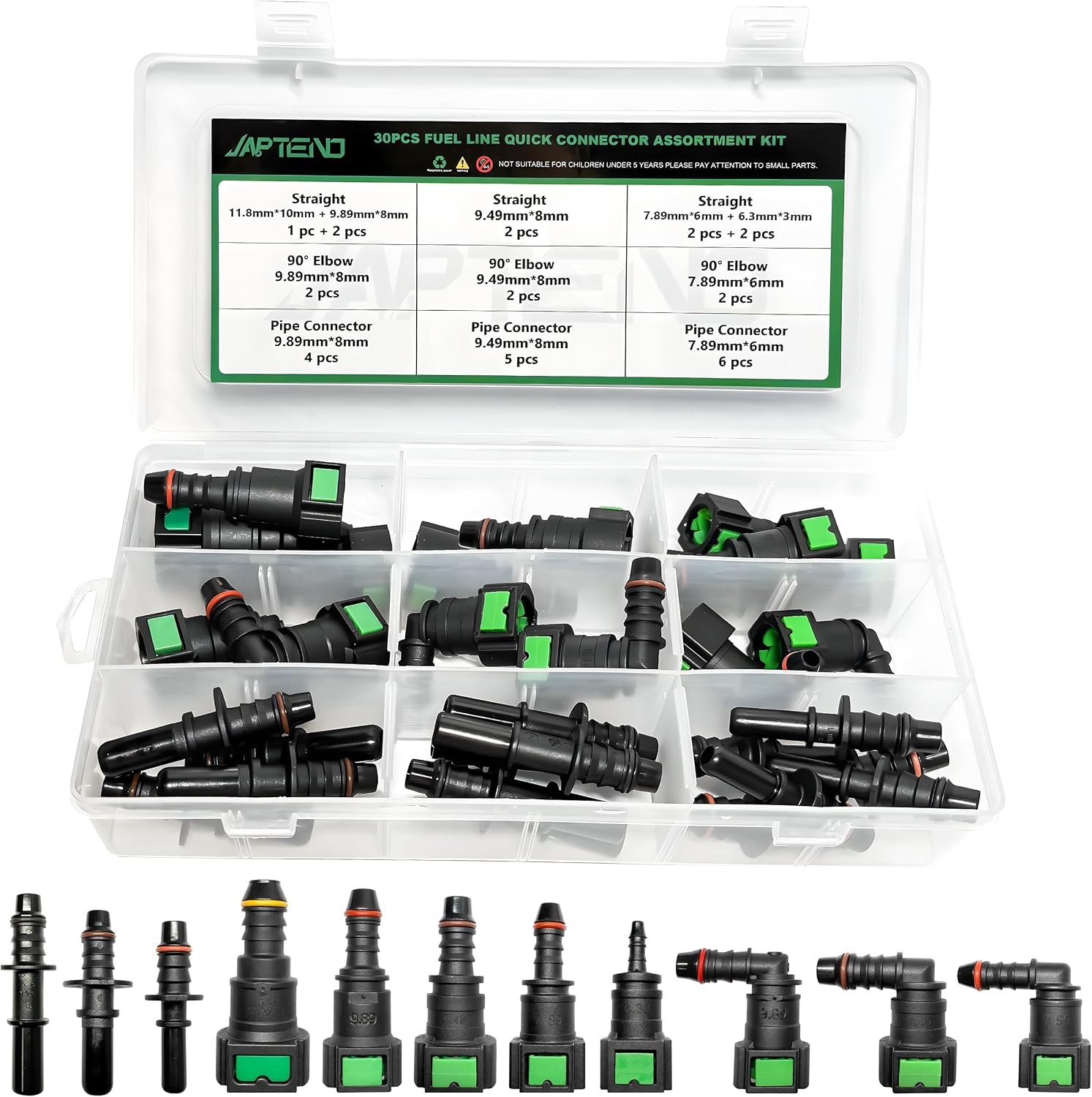 Japtend Fuel Line Repair Kit, 30pcs Fuel Line Quick Connector Assortment Kit 11 Japtend Fuel Line Repair Kit, 30pcs Fuel Line Quick Connector Assortment Kit 11