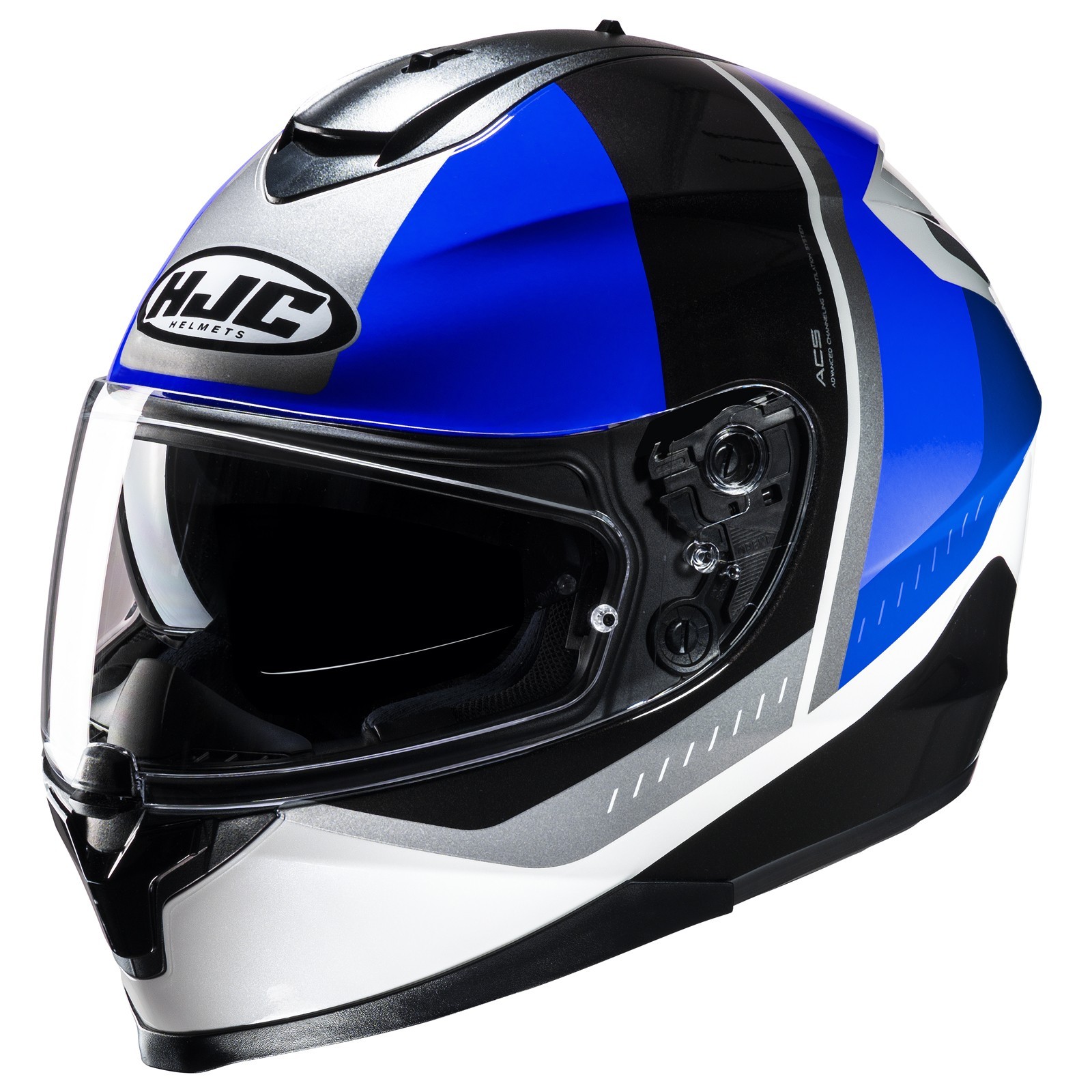 HJC C70 Alia SunShield Motorcycle Helmet Blue LG XL 2XLSunscreen c-70 USA DOT BK