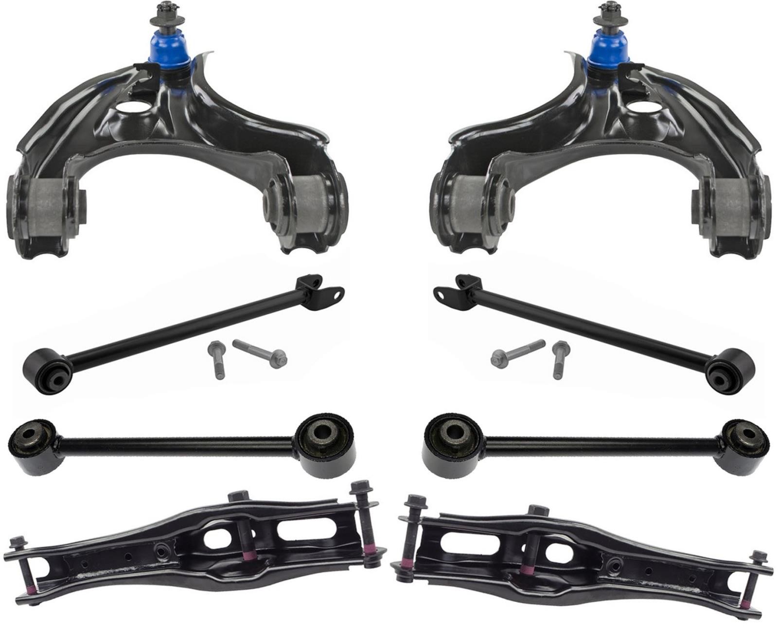 Rear Upper & Lower Lower Control Arms With Bushings Fits Honda Pilot 2016-2022