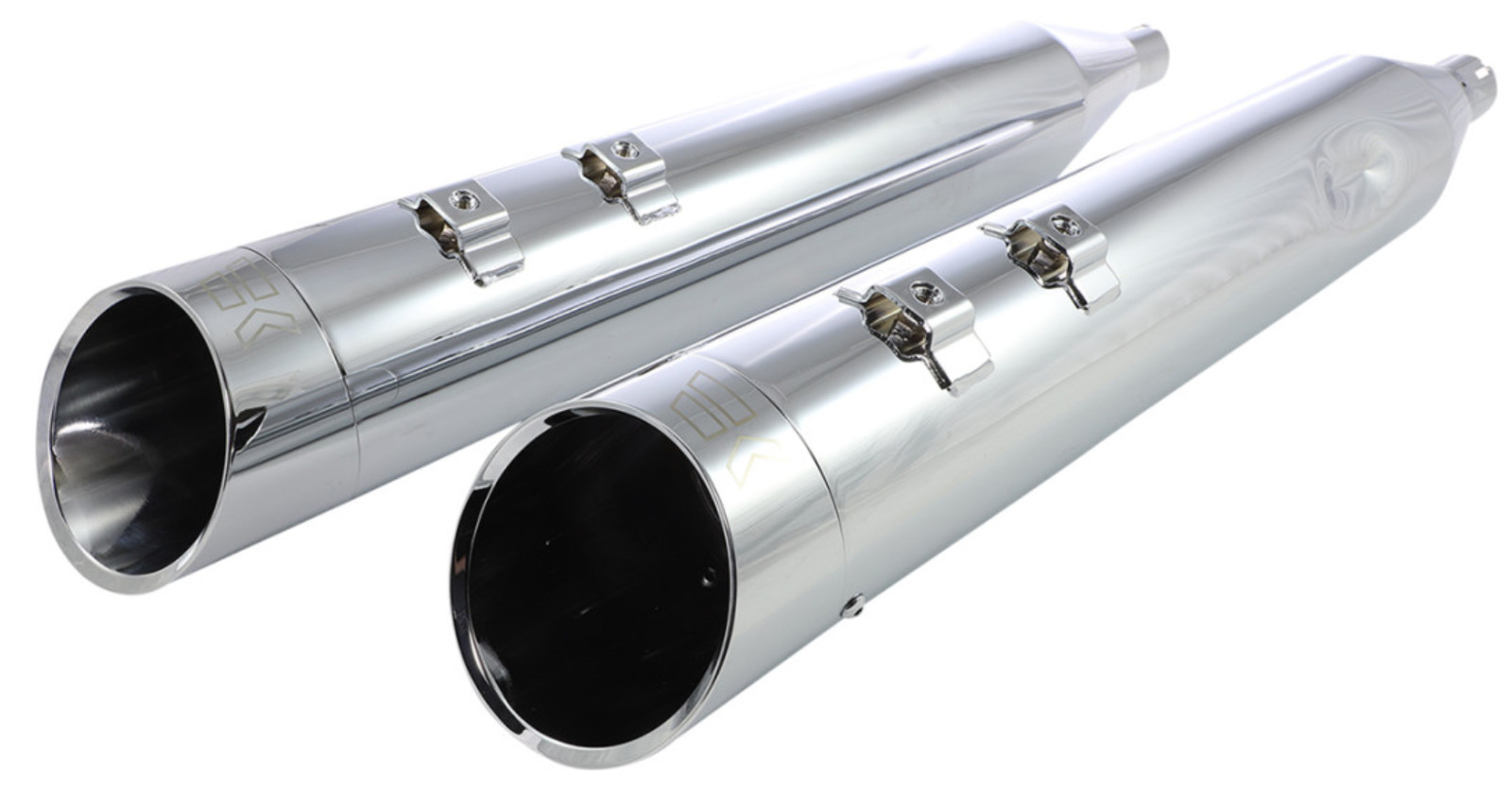 Khrome Werks - 202660 - 4.50in. Hp-Plus Slip-On Mufflers, Chrome Edge Billet End