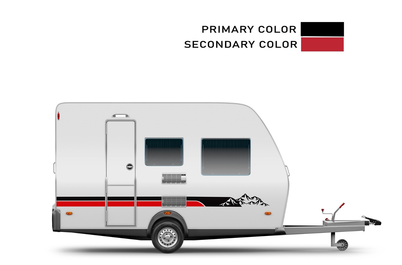 Decal Stıcker Graphic Mountain Stripes for Small Travel Trailers RV Replacement