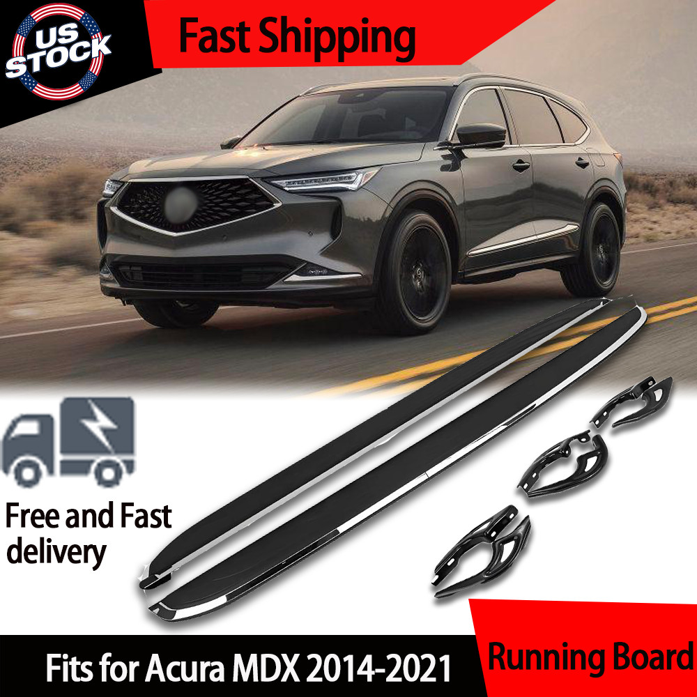 US Stock Fixed Running Board Fits for Acura MDX 2014-2021 Aluminum Nerf Bars