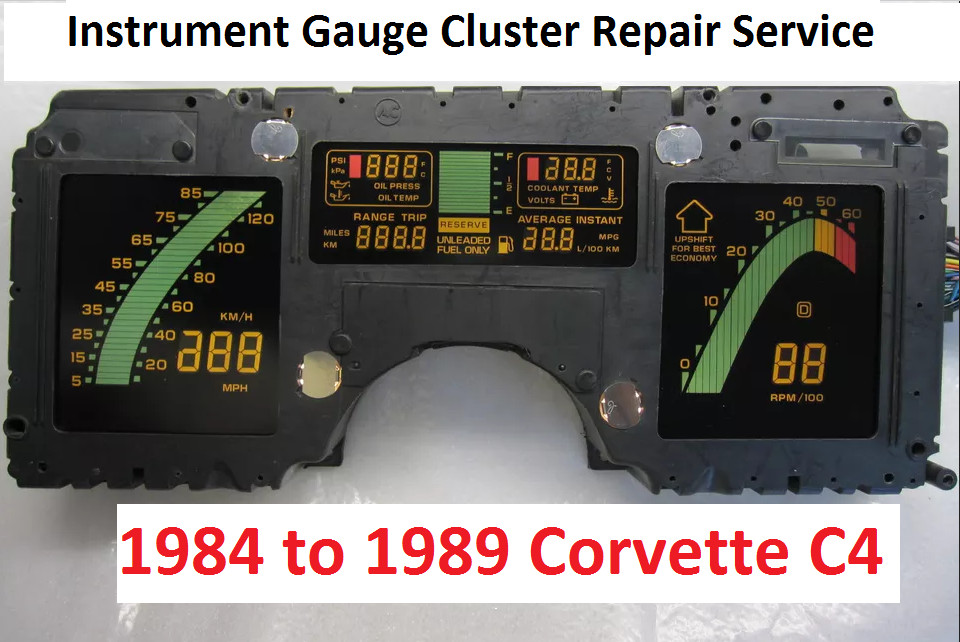 REPAIR SERVICE FOR 1984-1989 CHEVY CORVETTE C4 Dash Speedometer Digital Cluster