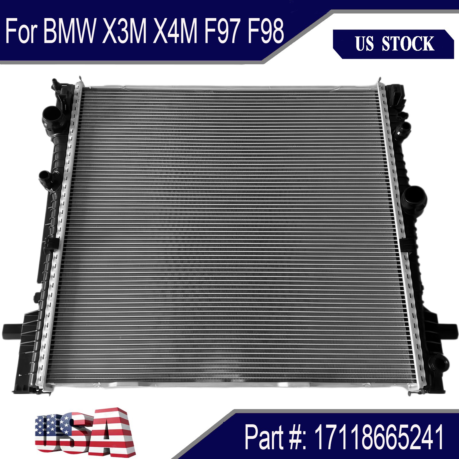 Main Radiators Cooling Assembly 17118665241 For 2021-2024 BMW X3M X4M F97 F98