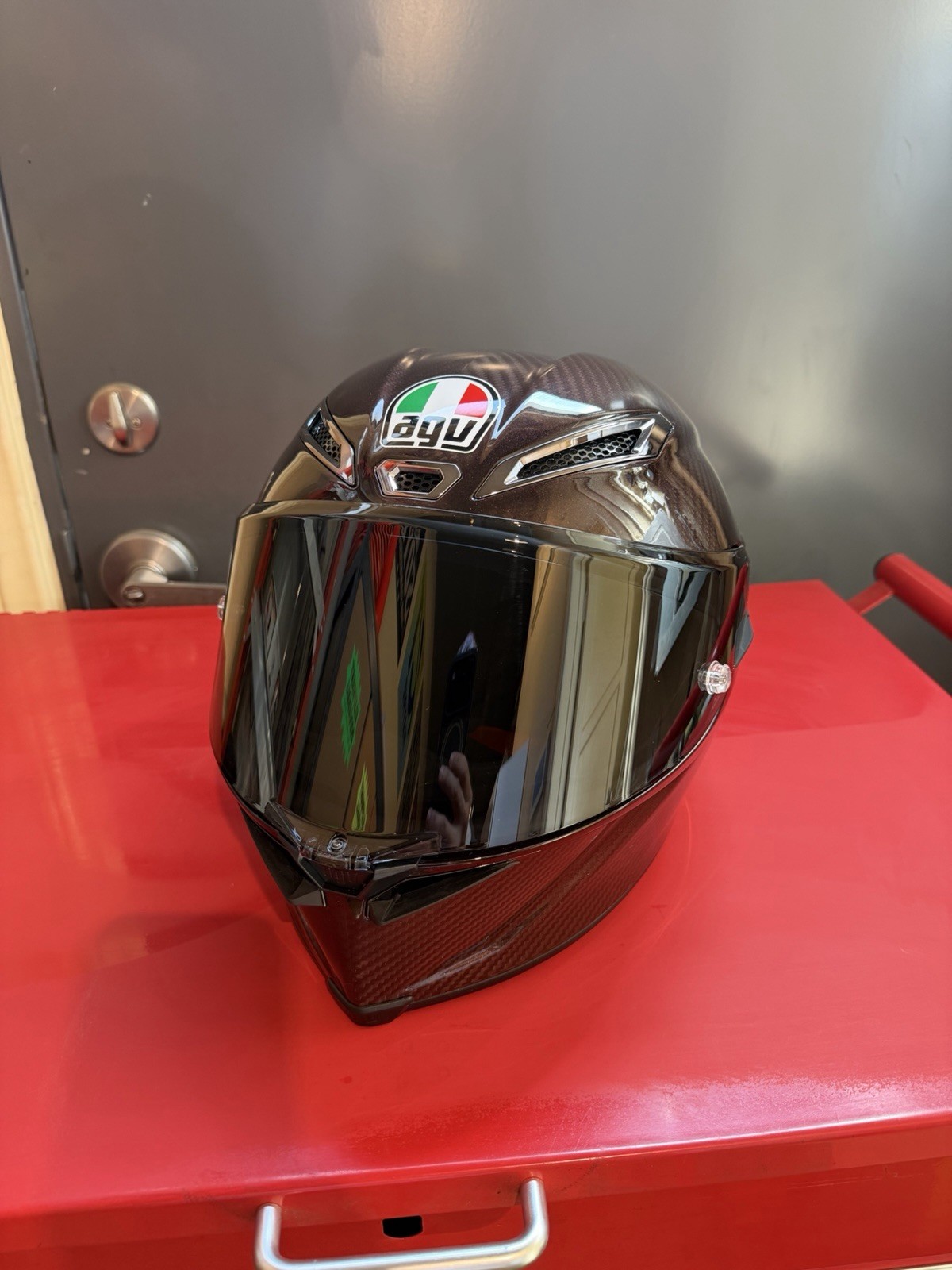 AGV PISTA GP RR Mono Red Carbon - Size large