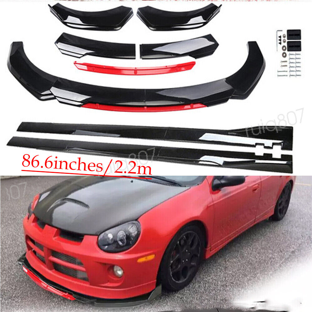 For Dodge Neon SRT-4 Front Bumper Lip Spoiler Side Skirt Extension body kit