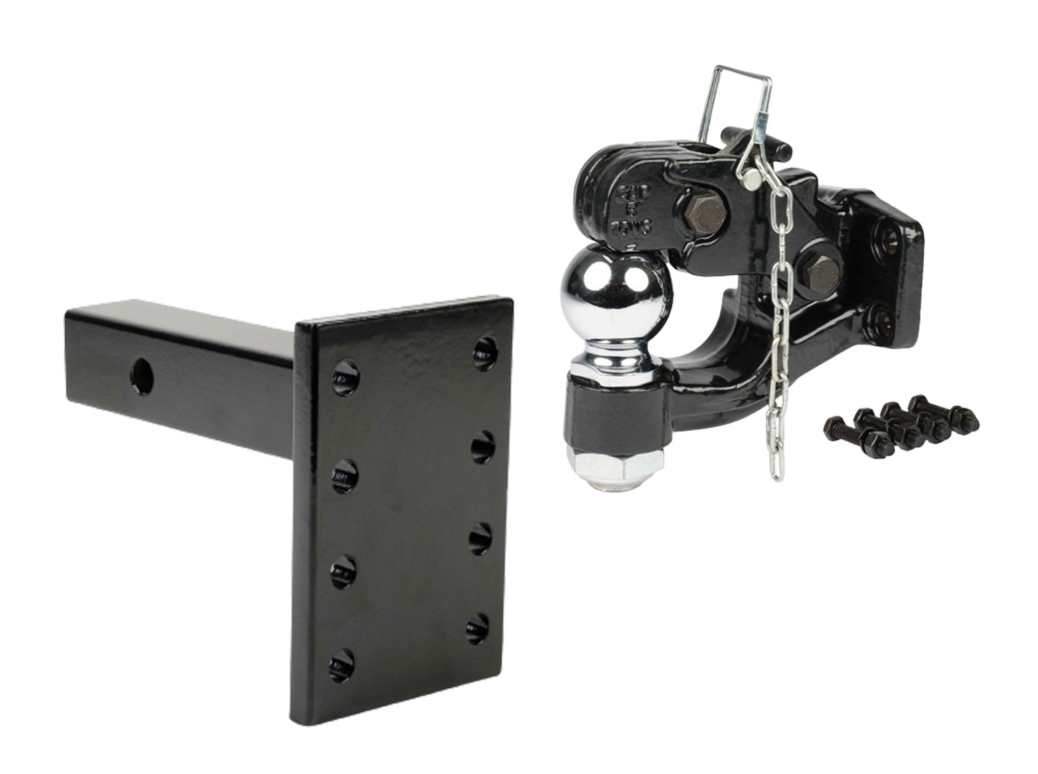 Mounting Pintle Hitch KIT: Mounting Plate With 8 Ton Pintle Hitch 2-5/16 inch...