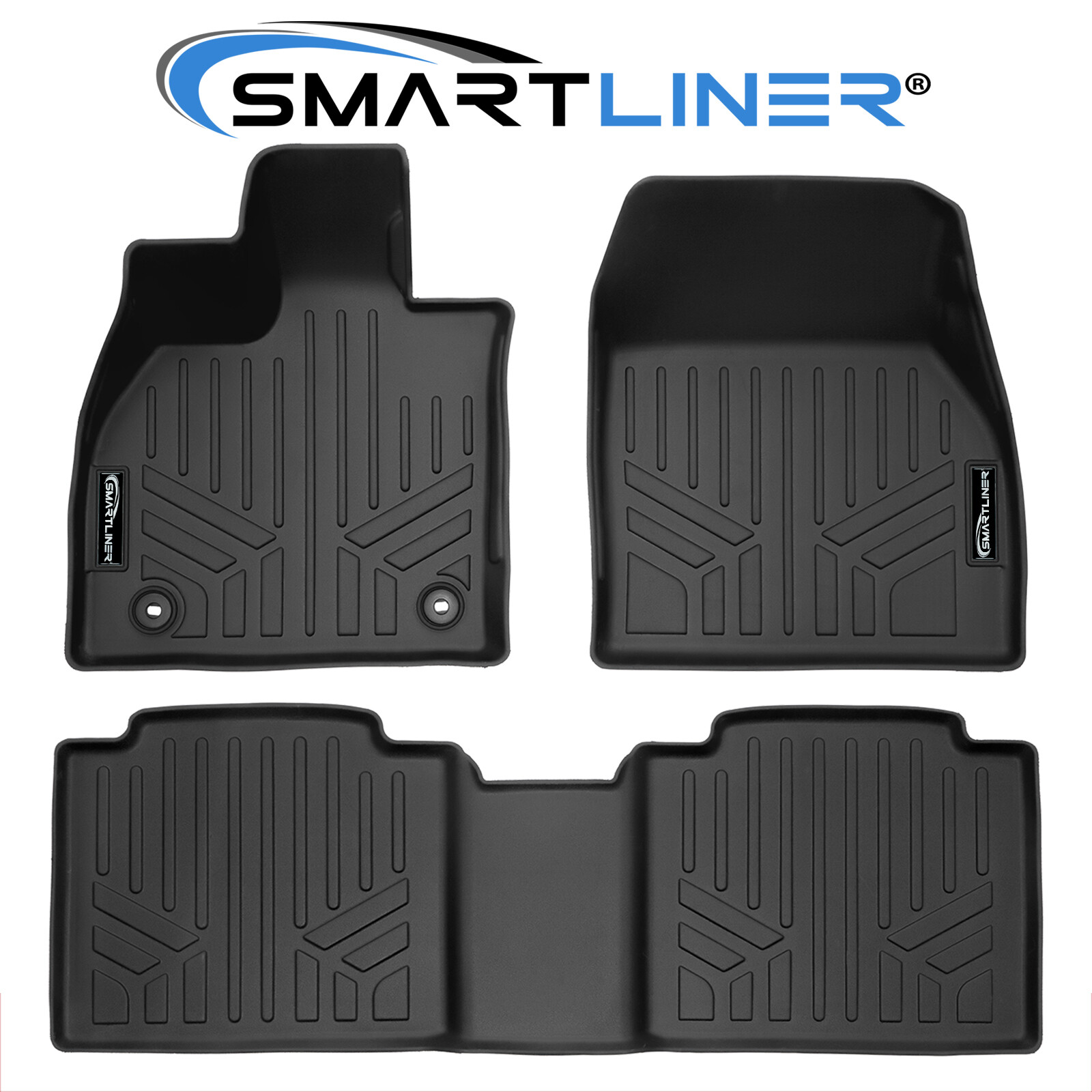 SMARTLINER Custom Fit Floor Mats 2 Row Liner Set 2023-2025 Subaru Solterra EV