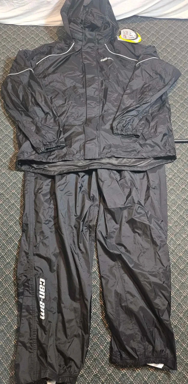 Black Can-Am Sportswear Rain Pants/Jacket 3XL