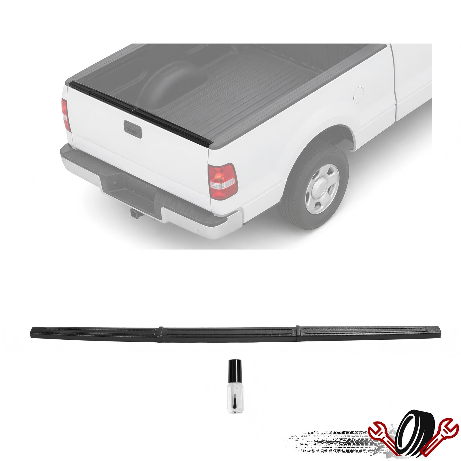 For 04-08 F150/Mark LT Tail Gate Cover Molding Spoiler Top Bed Protector 3Pcs