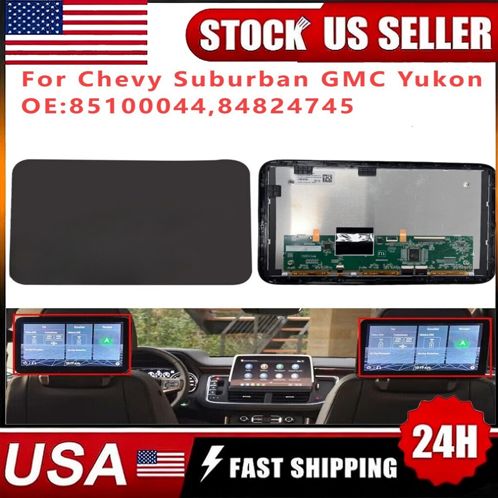 LCD Display For 21-24 Suburban GMC Yukon XL Headrest BACK SEAT 85100044 84824745