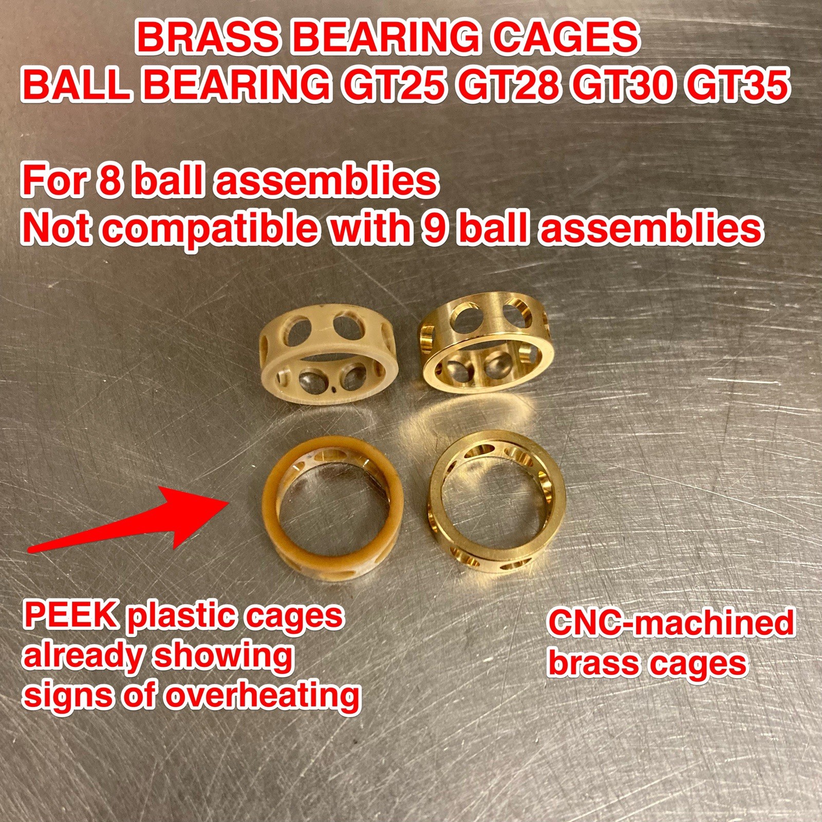 GT28 TURBO BRASS BEARING CAGES GT25R GT28R GT2860R GT30R GT3076R GT35R GT3582R