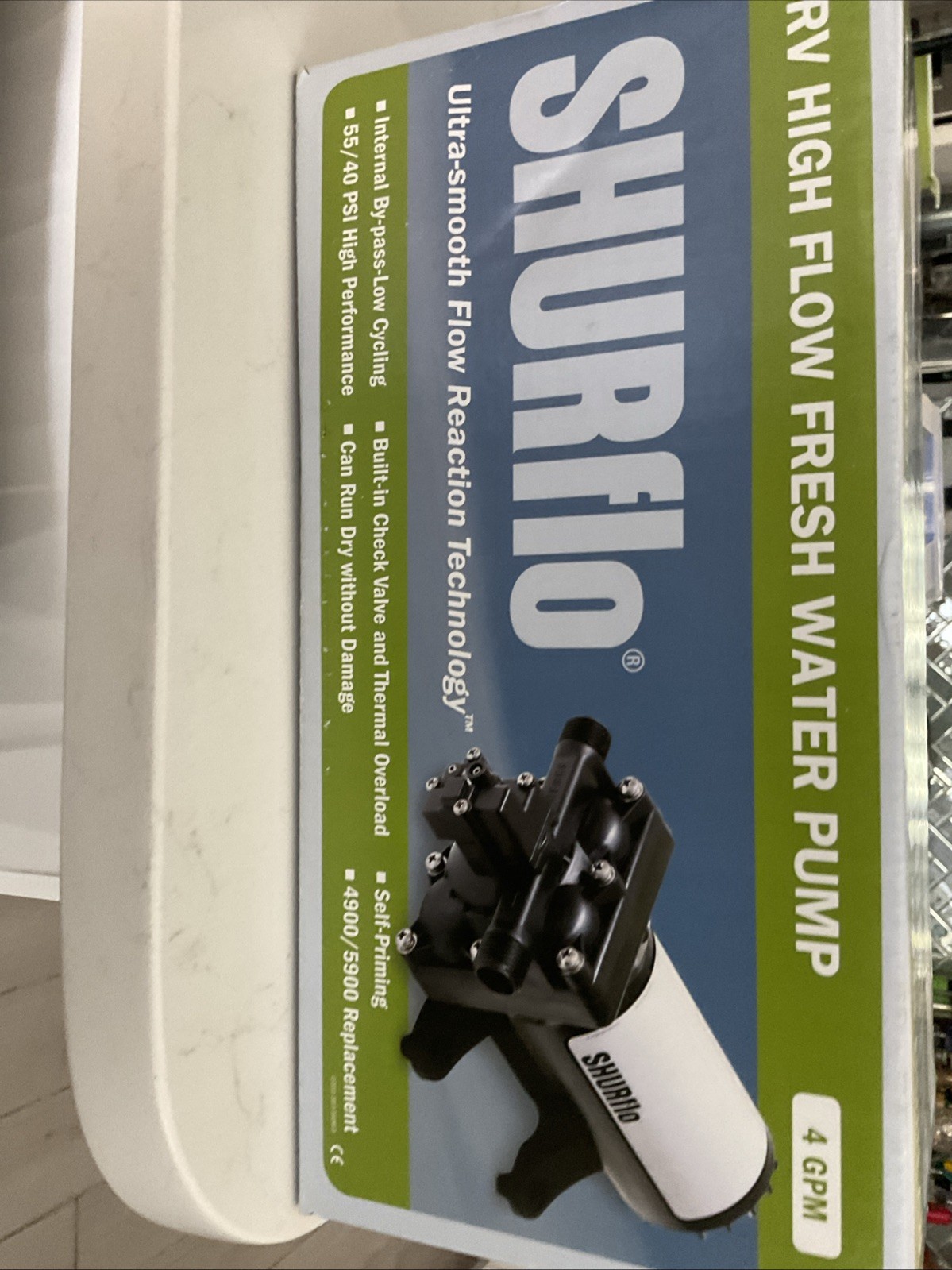 RV HIGH FLOW FRESH WATER PUMP 4GPM BRAND NEW IN BOX RV HIGH FLOW FRESH WATER PUMP 4GPM BRAND NEW IN BOX