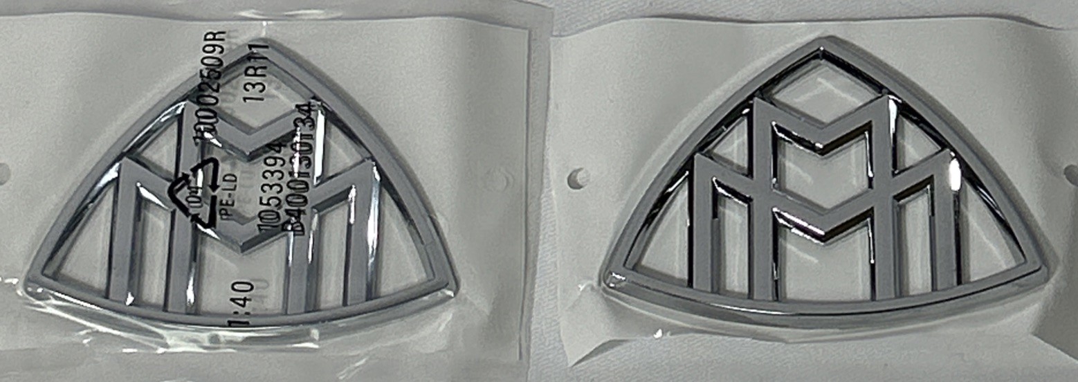 GLS600 Maybach 2pc Set Front Fender Rear Adhesive Emblems Badge Mercedes Benz GLS600 Maybach 2pc Set Front Fender Rear Adhesive Emblems Badge Mercedes Benz