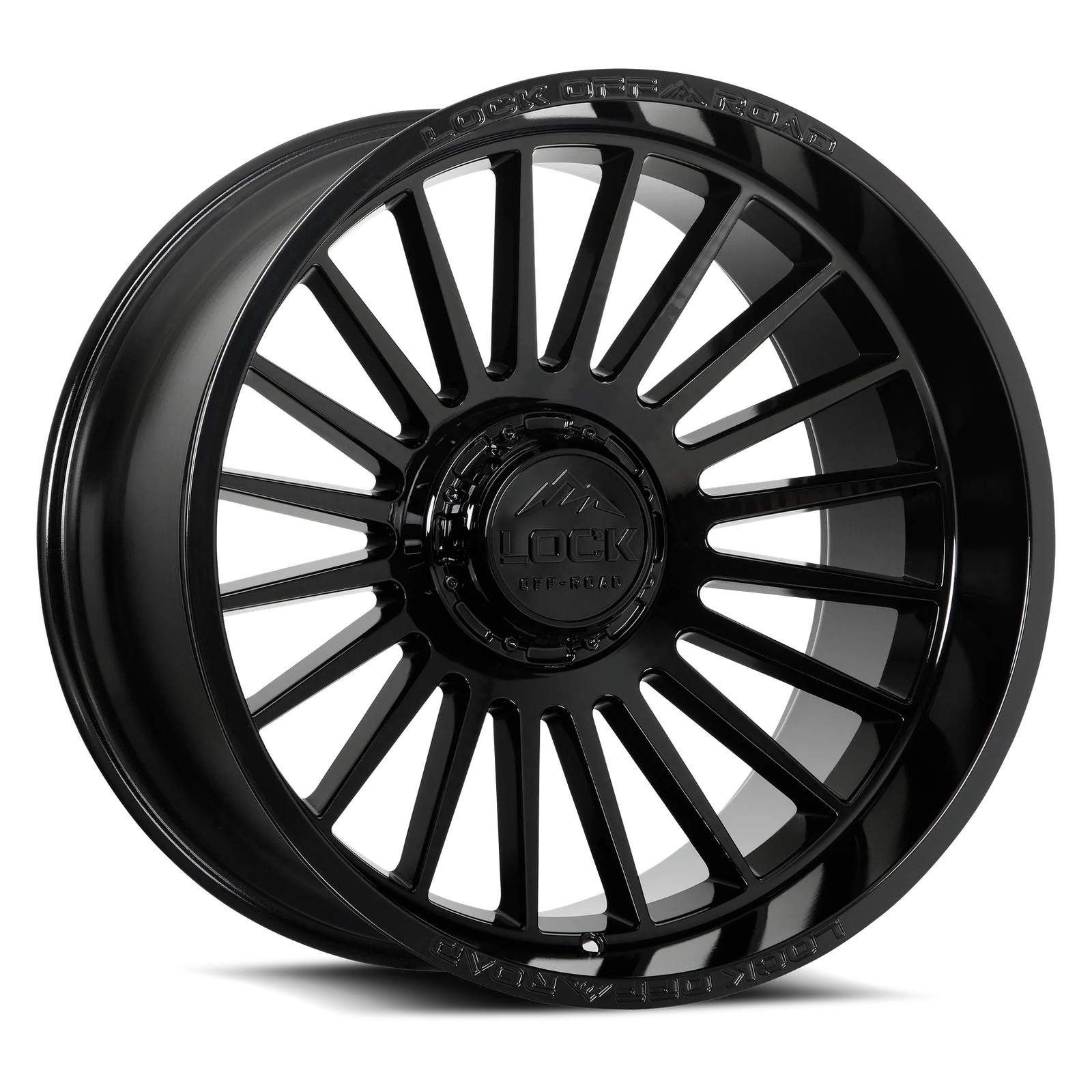 22x10 Lock Extreme Invasion Gloss Black  Wheel 8x180 (-18mm)