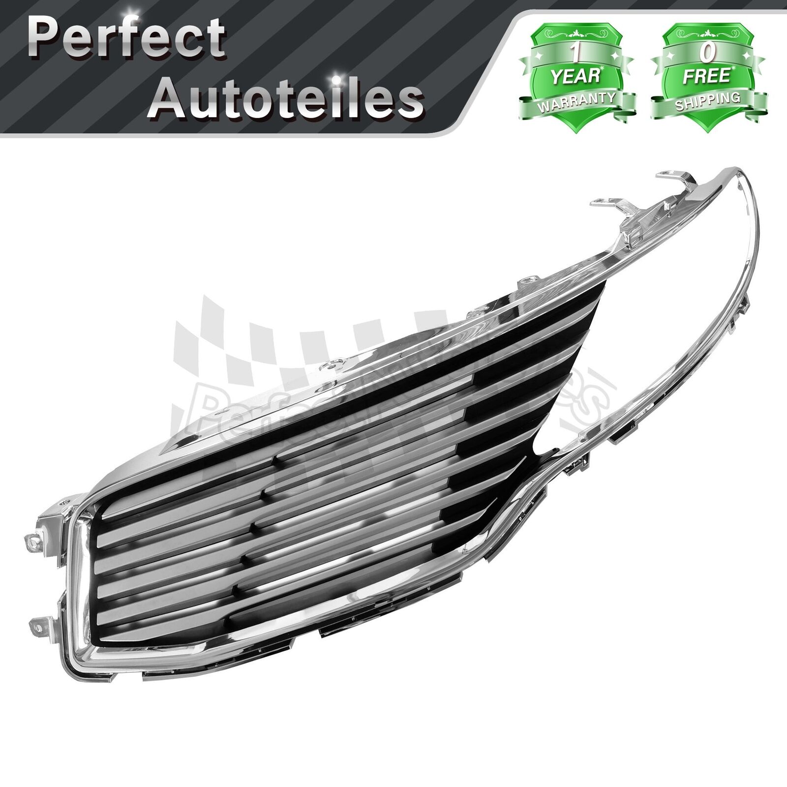 New Front LH Driver Side Radiator Chrome Grille for 13-16 Lincoln MKZ DP5Z8201BA