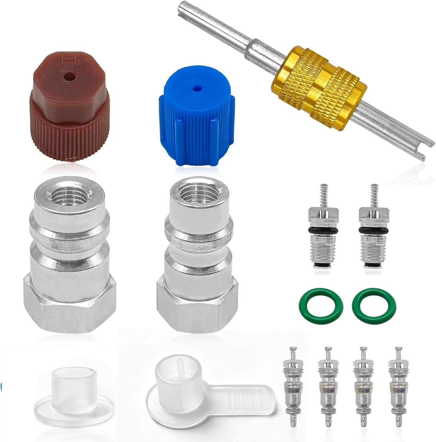 R12 to R134A Conversion kit, AC Retrofit Fitting Adapter Kit,R12 R22 to R134A...