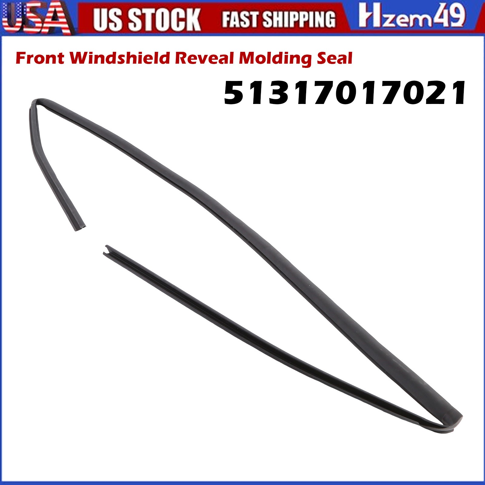 Front Windshield Reveal Molding Seal for BMW Z4 E85 3.2L l6 2002-08 51317017021