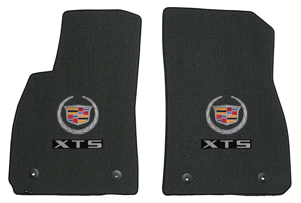 New Lloyd 2pc Front Ebony Floor Mats  fits 2013-2015 Cadillac XTS double logo