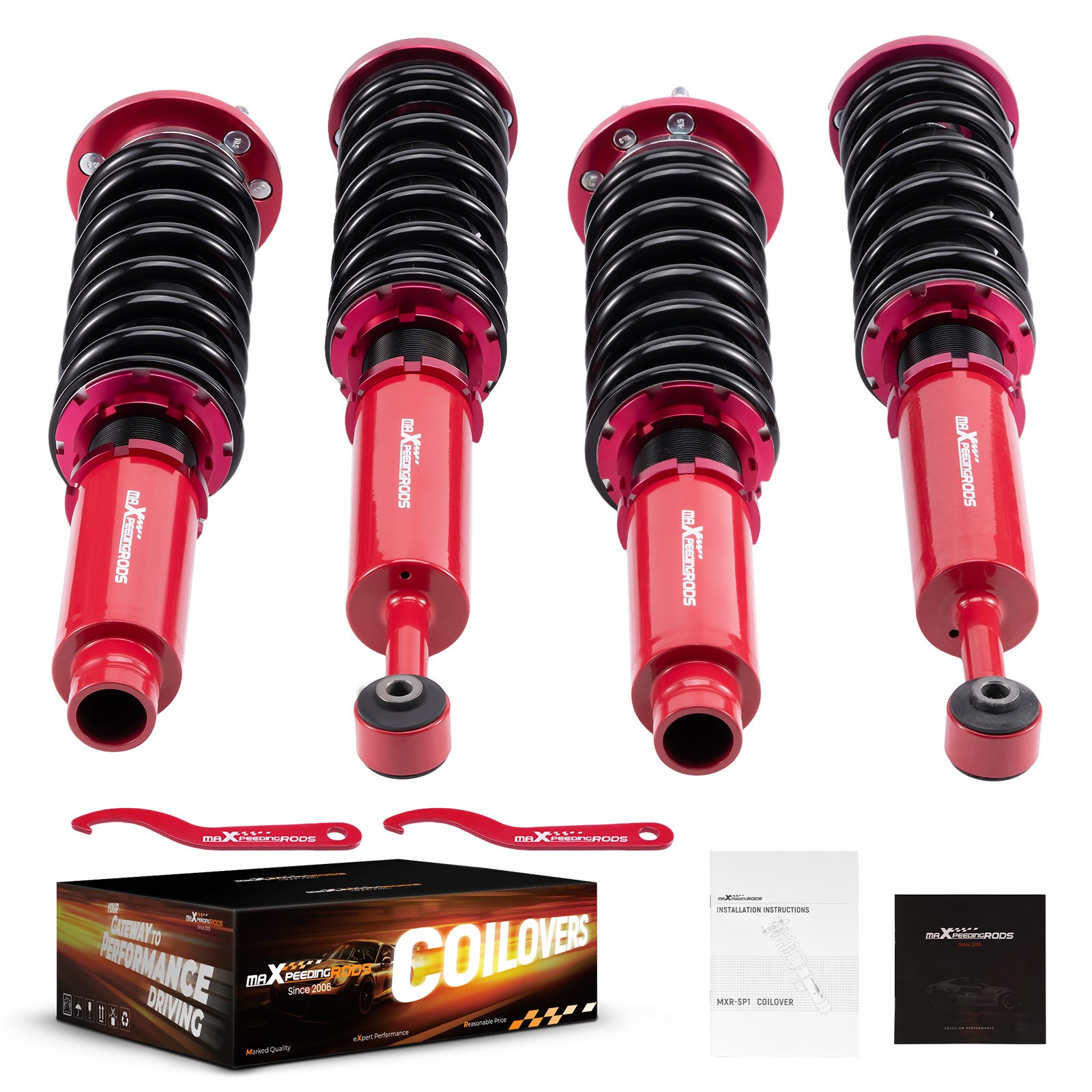 MaXpeedingrods Front+Rear Coilovers Lowering Kit For Acura TSX 04-08 2.4L 3.0L