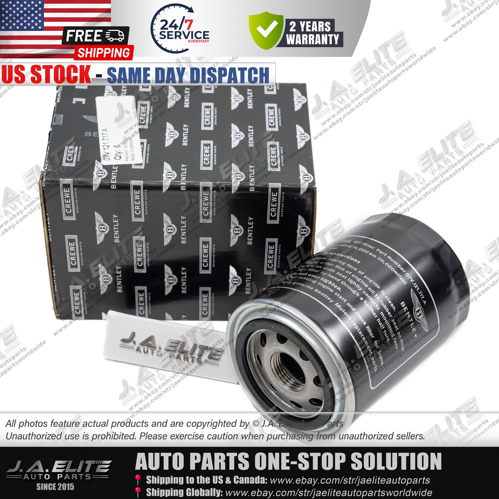 Genuine Bentley Oil Filter fits Bentley Mulsanne Arnage, OEM:07V121717A Genuine Bentley Oil Filter fits Bentley Mulsanne Arnage, OEM:07V121717A