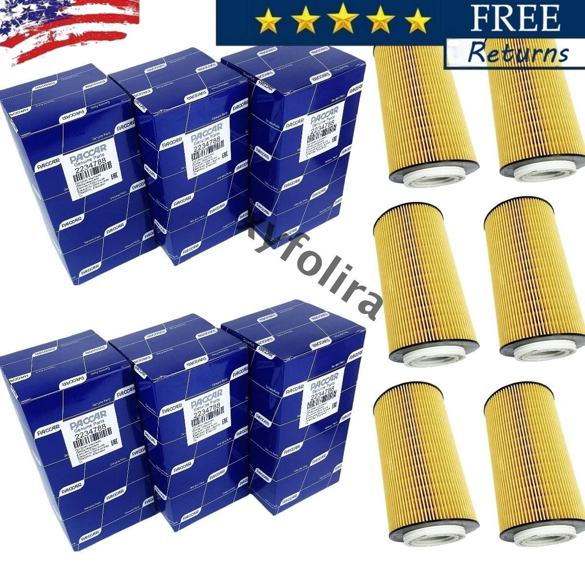 (6Pack) 2234788 2234788PE BRAND NEW  PACCAR OIL FILTER