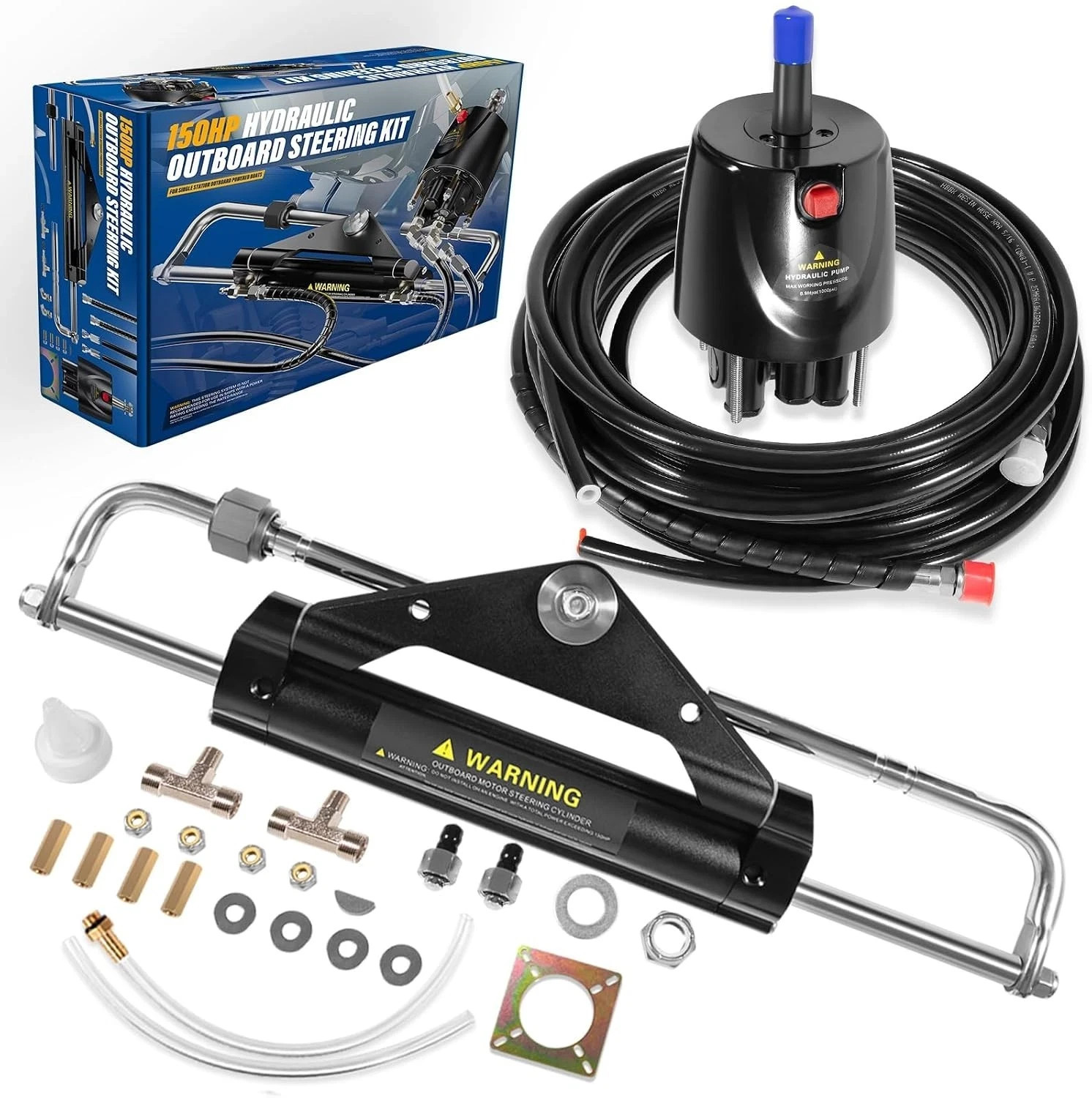150HP Outboard Hydraulic Steering Kit with 13