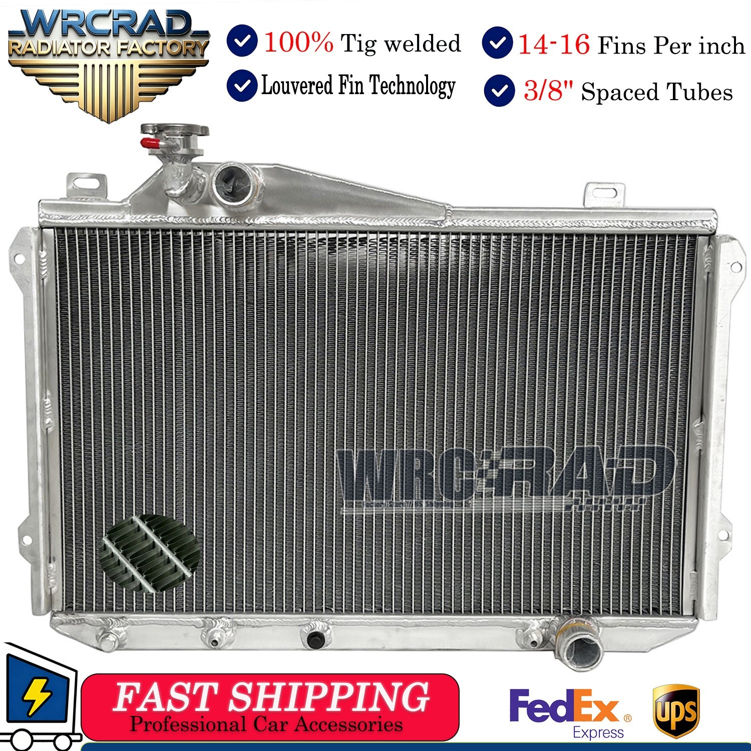 2-Rows Full Aluminum Radiator For 1981-1986 1985 Toyota Celica Supra 2.8L l6 AT