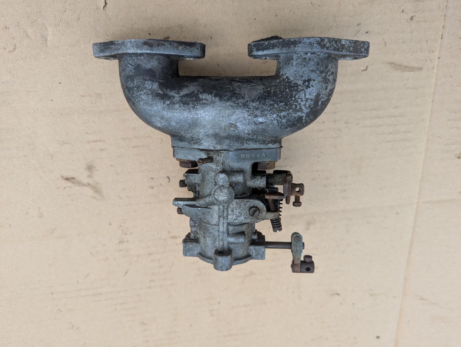 Vintage Tillotson Snowmobile Carburetor HR94A / Twin Intake Manifold FOR REPAIR