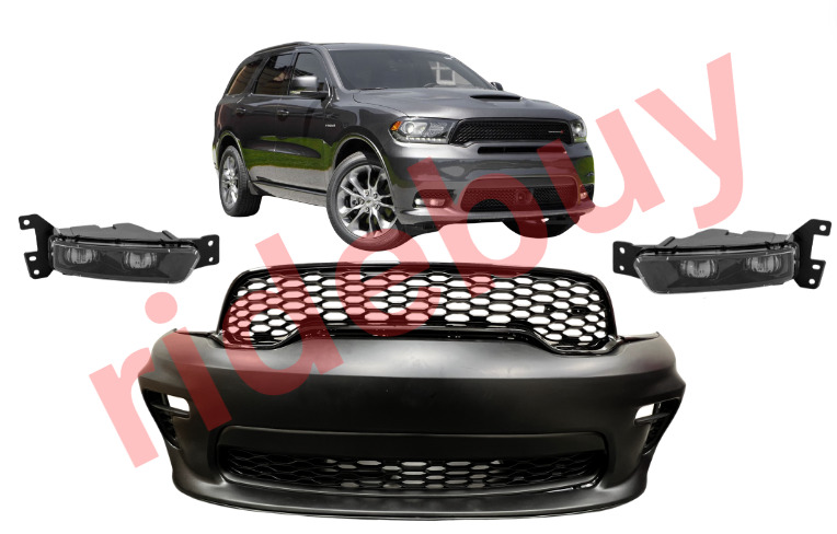 For 2021 - 2023 Dodge Durango SRT/Hellcat Complete Front Bumper w/no holes Black