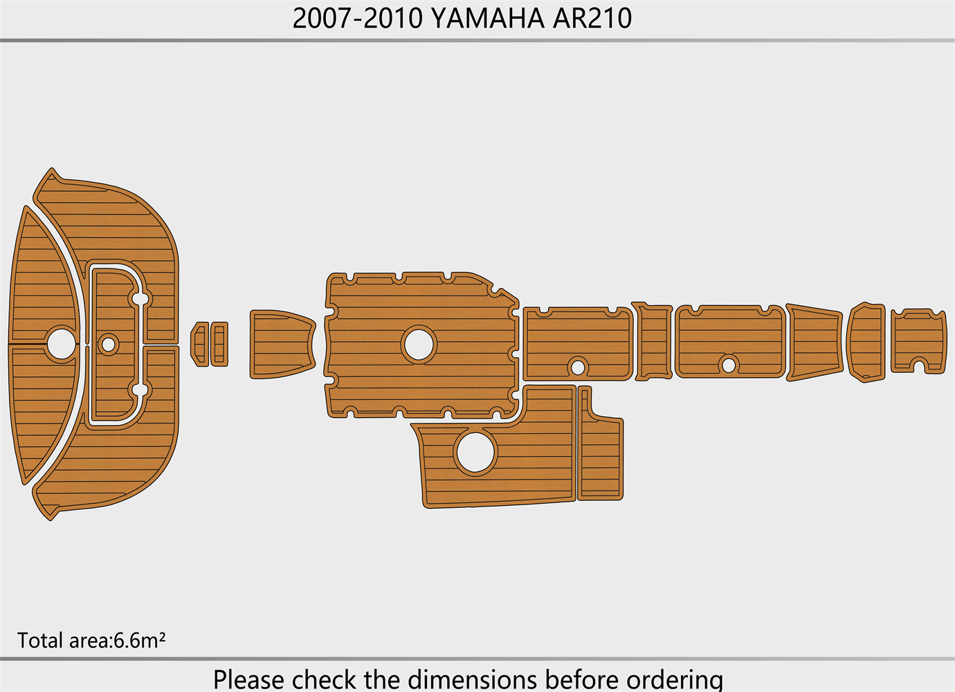 2007-2011 YAMAHA 210 AR DuraEVA EVA Foam Boat flooring