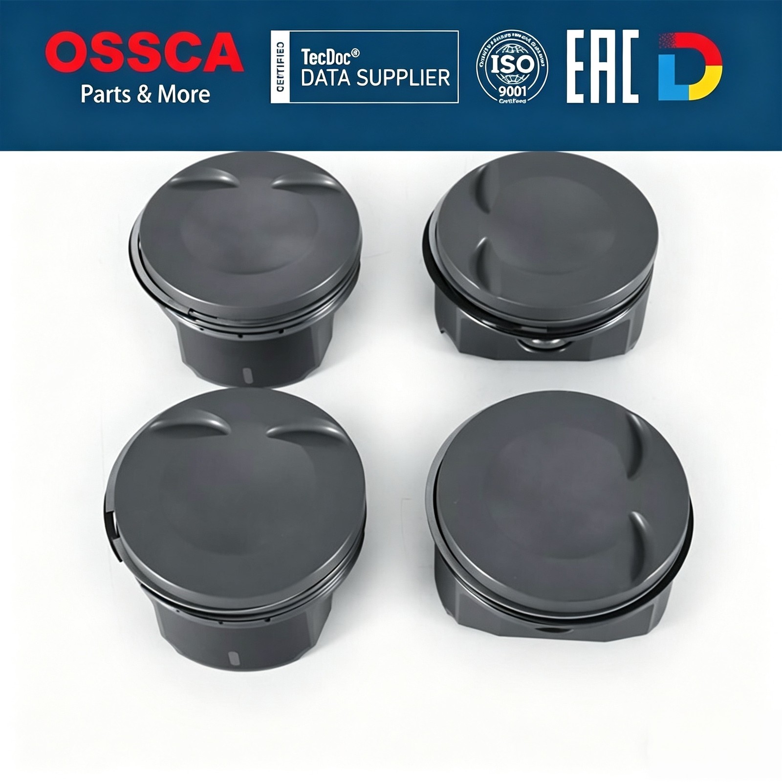 OSSCA  EA888 Gen3Forged Piston Set Oversized +0.50 23mm For Audi VW 2.0 TFSI
