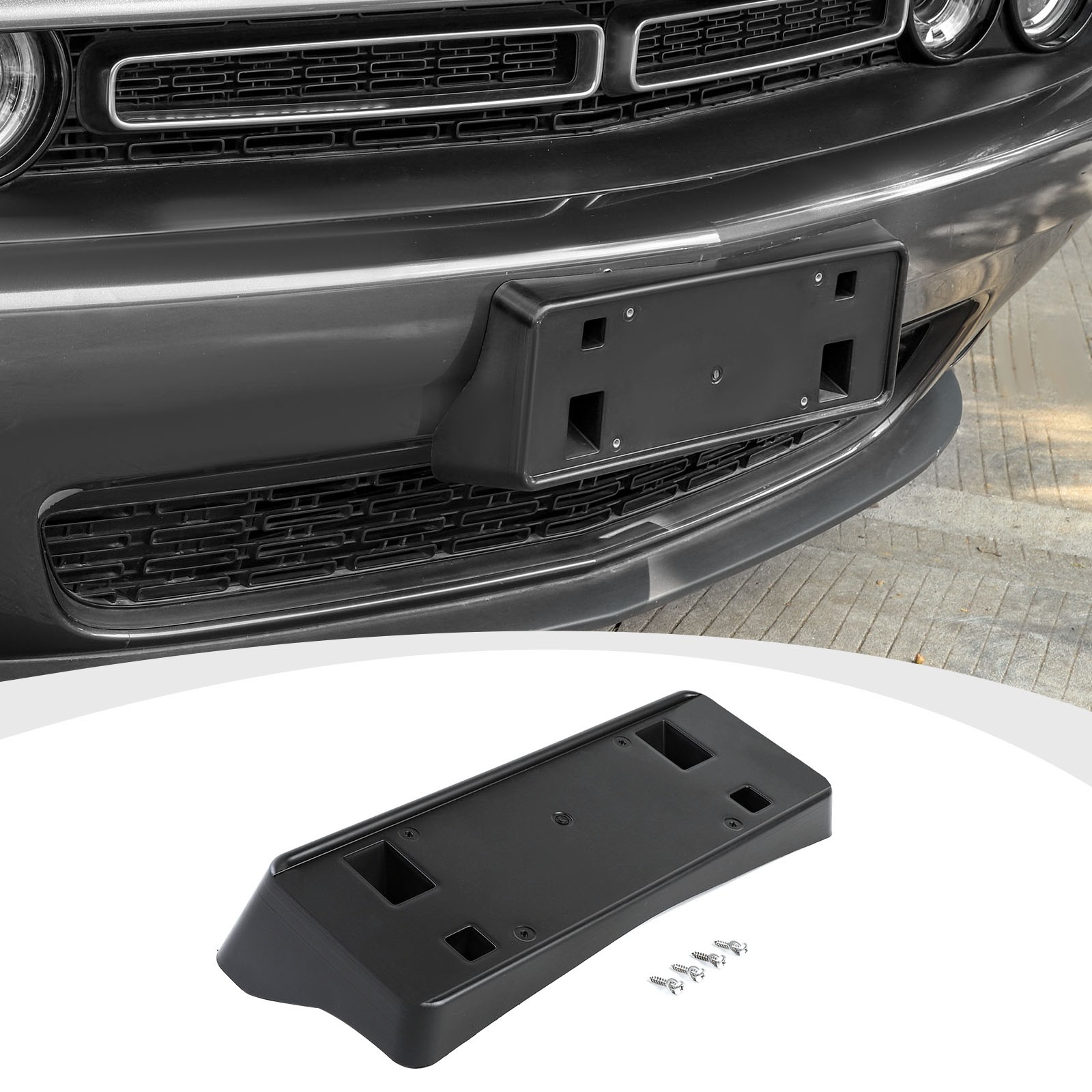 ✅FRONT LICENSE PLATE TAG HOLDER FRAME BRACKET MOUNT FOR 2015-23 DODGE CHALLENGER