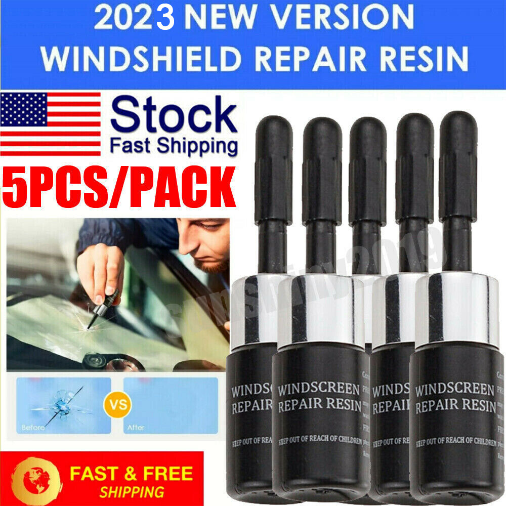 NEW 5Pcs Auto Glass Nano Repair Fluid Car Windshield Resin Crack Tool Kit Crack