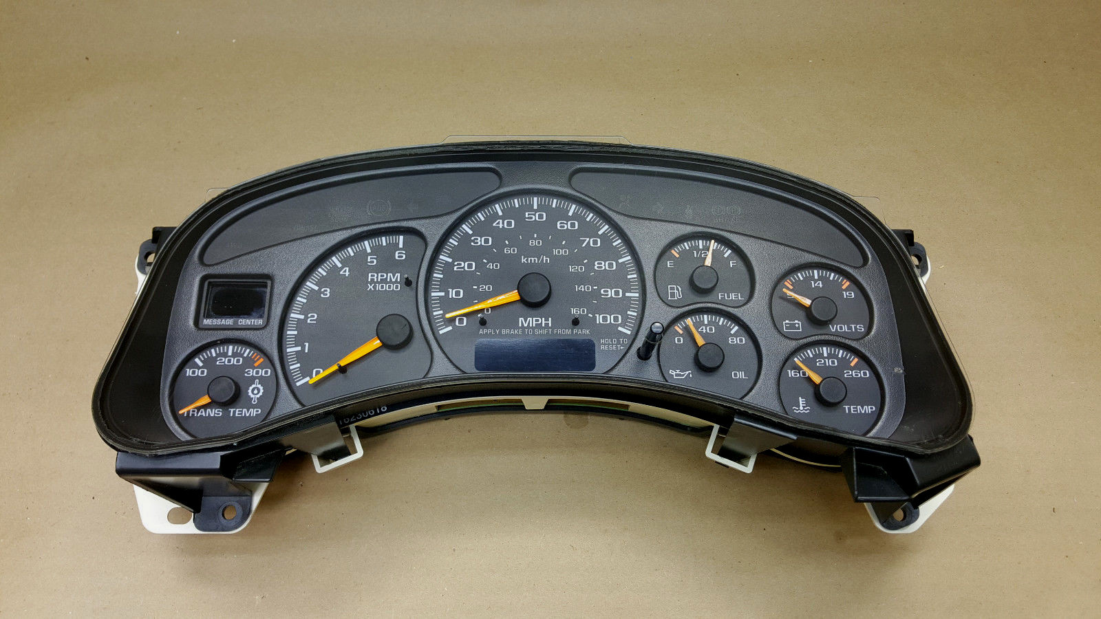 99-02 SILVERADO SIERRA 7 GAUGE INSTRUMENT CLUSTER SPEEDOMETER REMAN TRANSMISSION