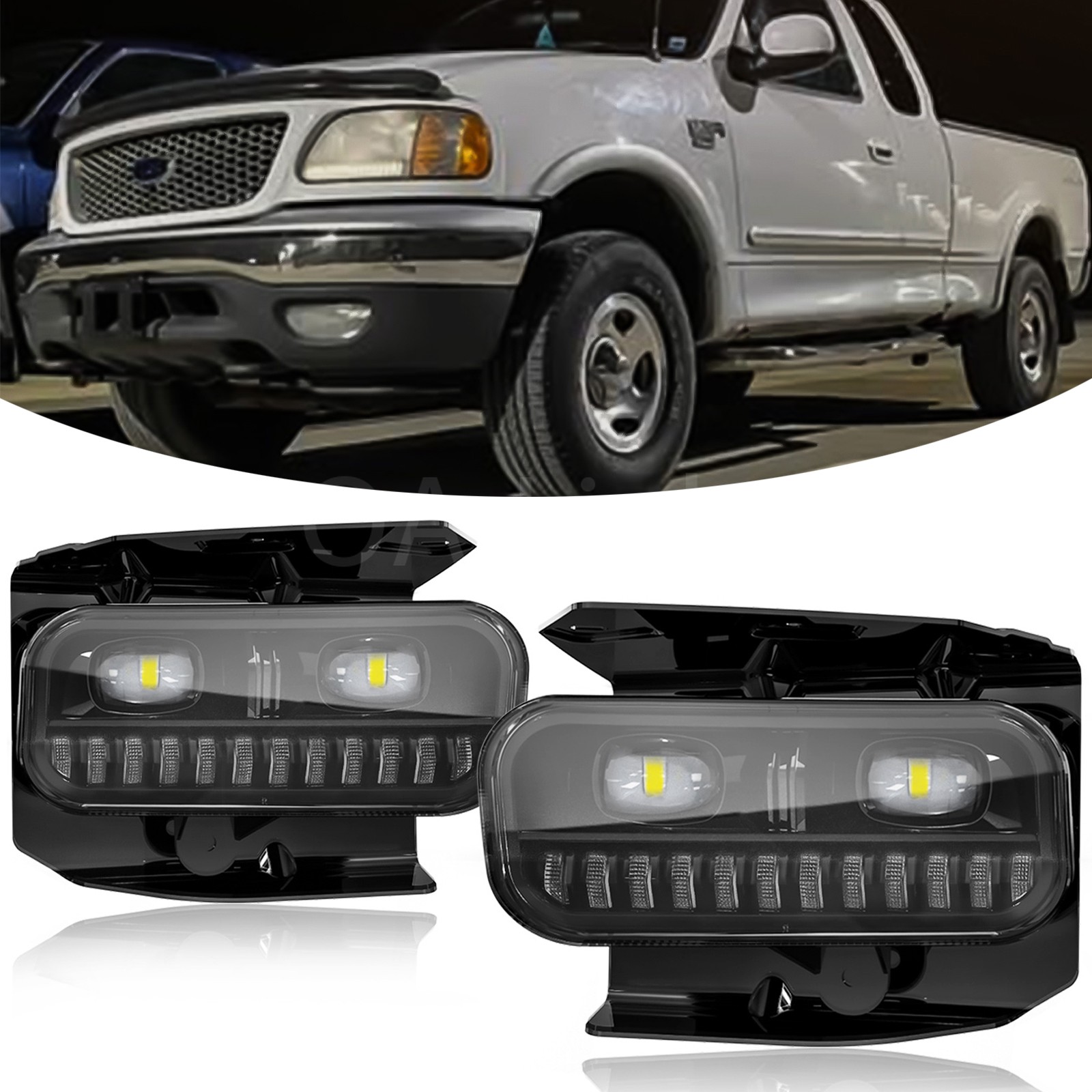 For 1999-2003 Ford F150/1999-2002 Expedition/1999 F250 Upgrade LED Fog Light Kit