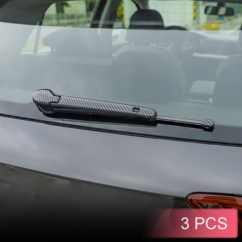 3X Rear Window Wiper Cover Trims For 2022-2026 Volkswagen Golf R GTI Accessories