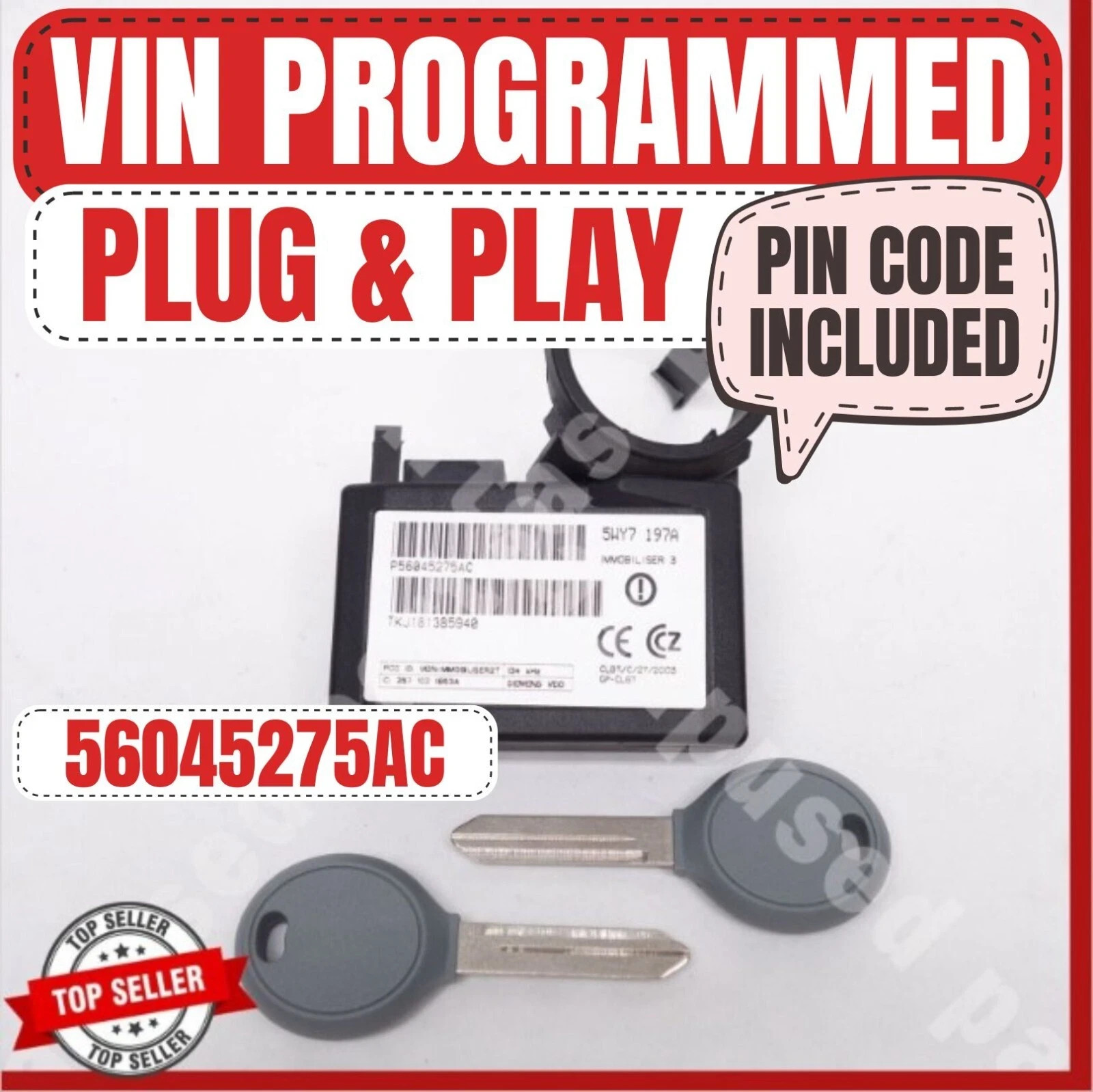 56045275🍎 56045275AB  Dodge Dakota Durango Ram Two New Uncut Keys PLUG N GO  🍎