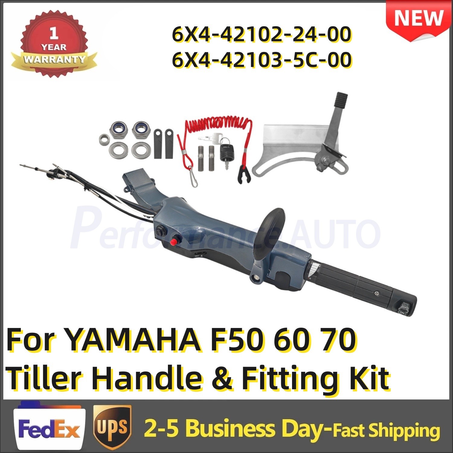 6X4-42102-24-00 6X4-42103-5C-00 For YAMAHA F50 60 70 Tiller Handle & Fitting Kit 6X4-42102-24-00 6X4-42103-5C-00 For YAMAHA F50 60 70 Tiller Handle & Fitting Kit