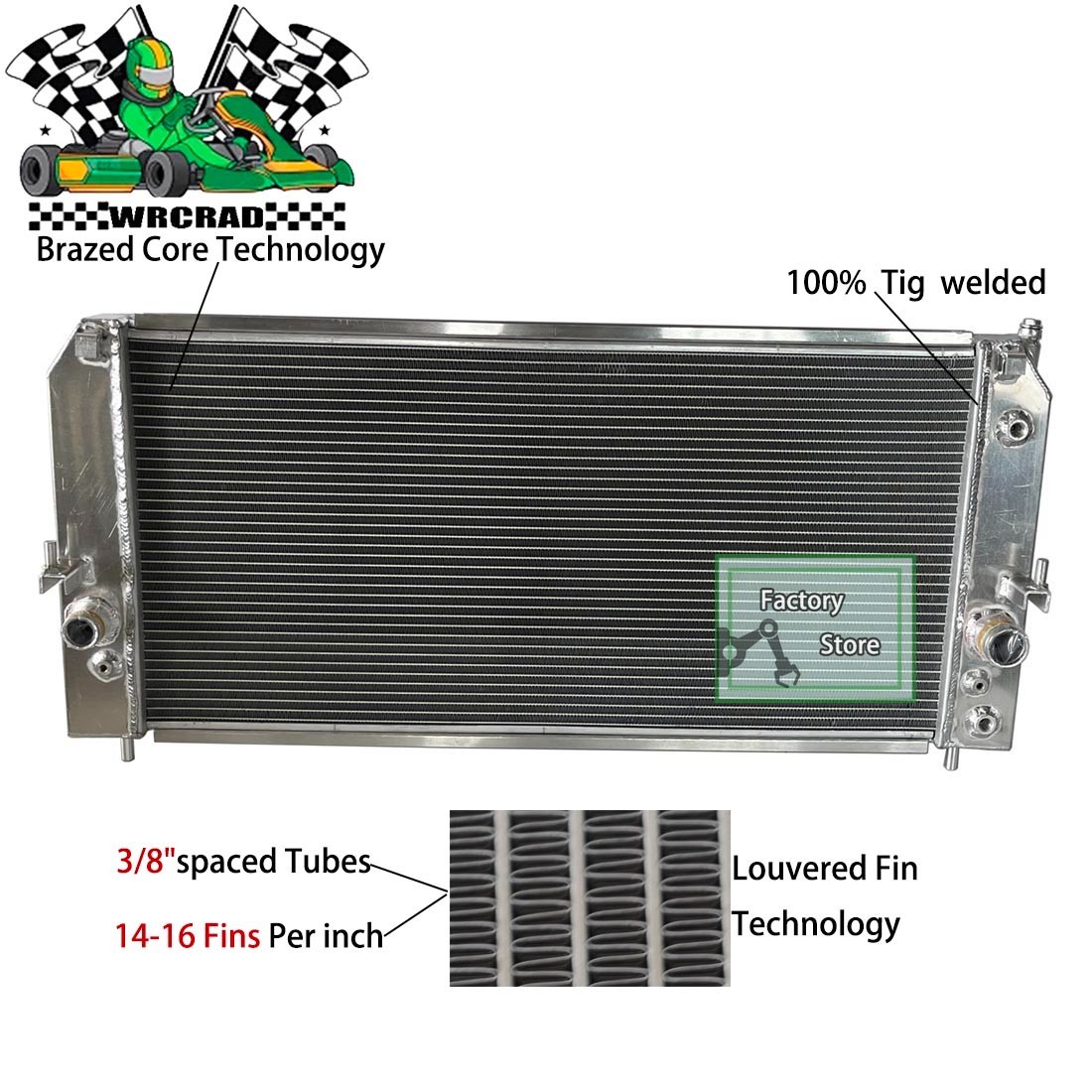 Full Aluminum Radiator Fit Cadillac DeVille 00-05/Oldsmobile Aurora 2001-2003 02 Full Aluminum Radiator Fit Cadillac DeVille 00-05/Oldsmobile Aurora 2001-2003 02