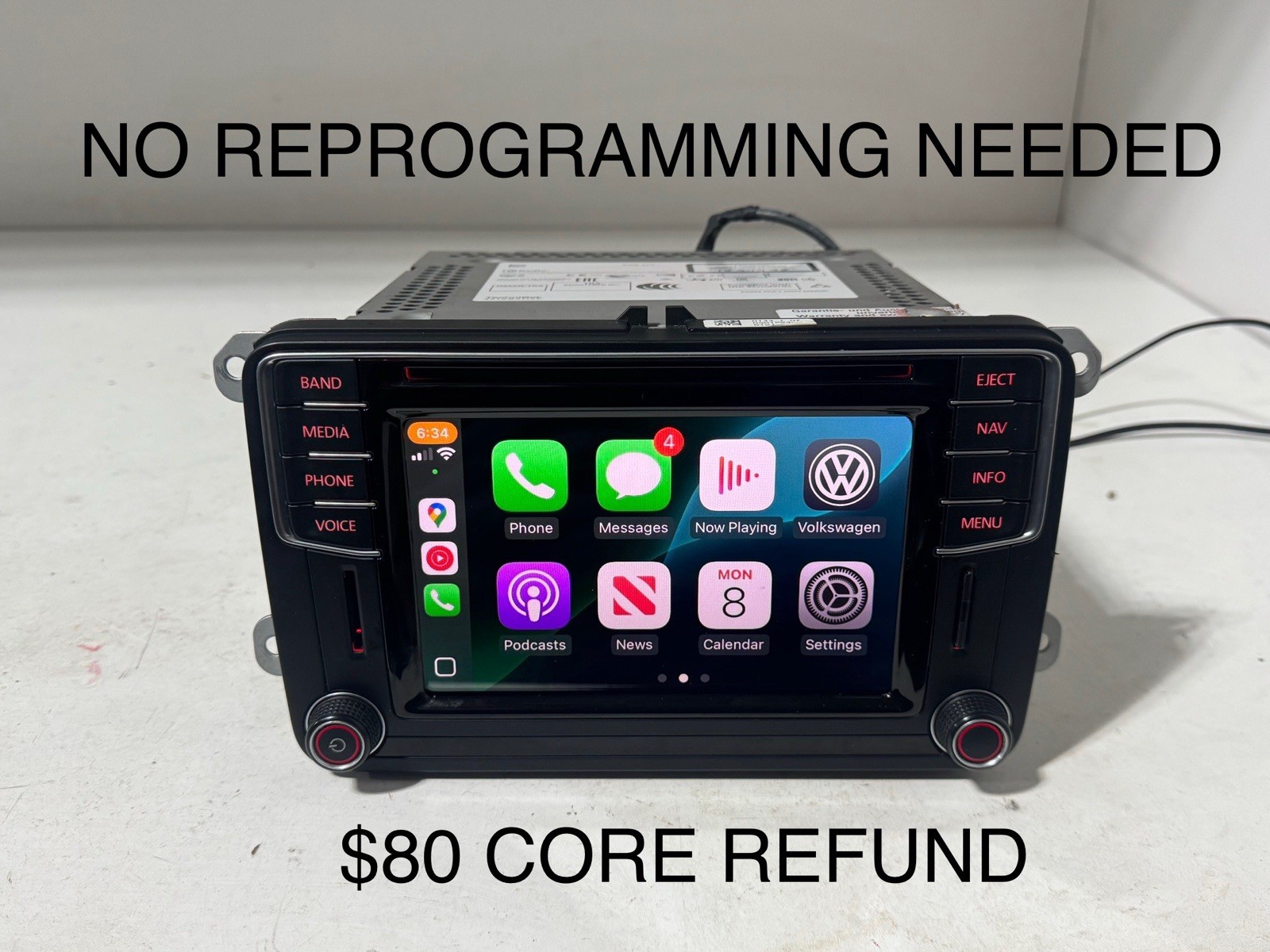 UNLOCKED 2016-2019 VW JETTA PASSAT  TIGUAN CC GPS RADIO DISPLAY OEM NAV CARPLAY