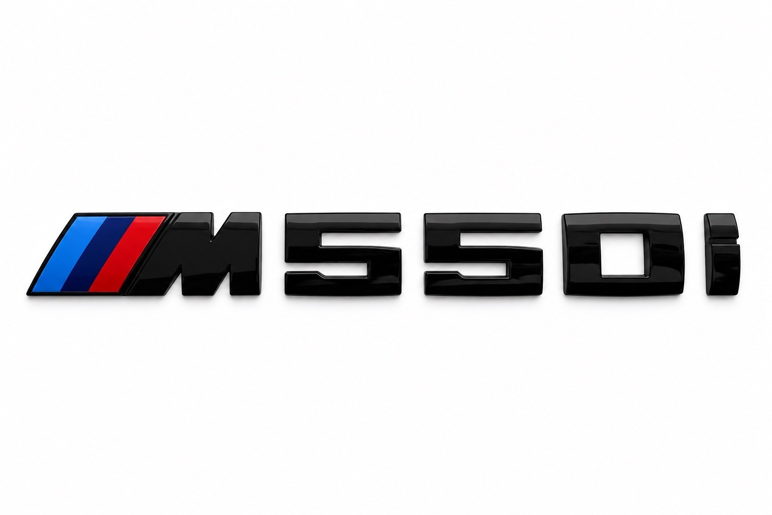 Gloss Black Trunk Emblem For BMW M550i G30 Rear Decal Badge