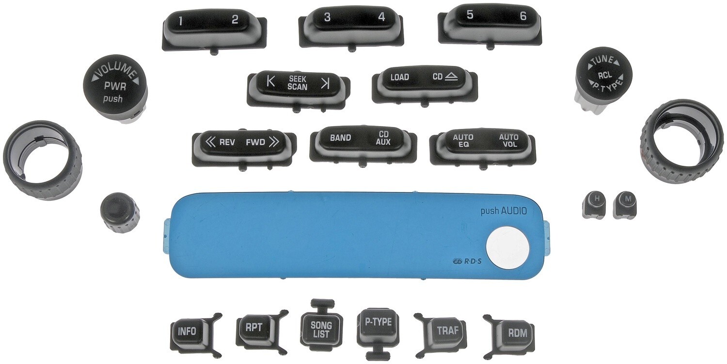 05-07 Escalade Tahoe 05-09 Trailblazer Radio Knob Button Set Dorman 76824