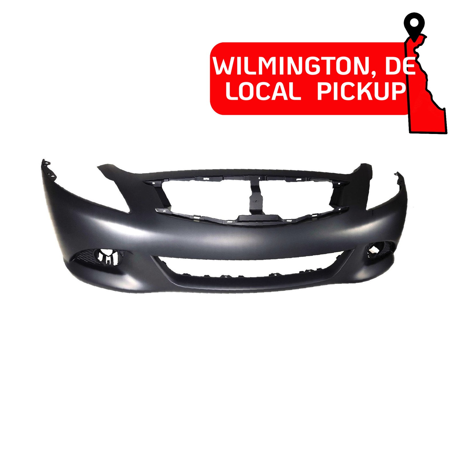 Front Bumper Cover For 2010-2013 Infiniti G37 Sedan Base/Journey w Fog Hls. PHL Front Bumper Cover For 2010-2013 Infiniti G37 Sedan Base/Journey w Fog Hls. PHL