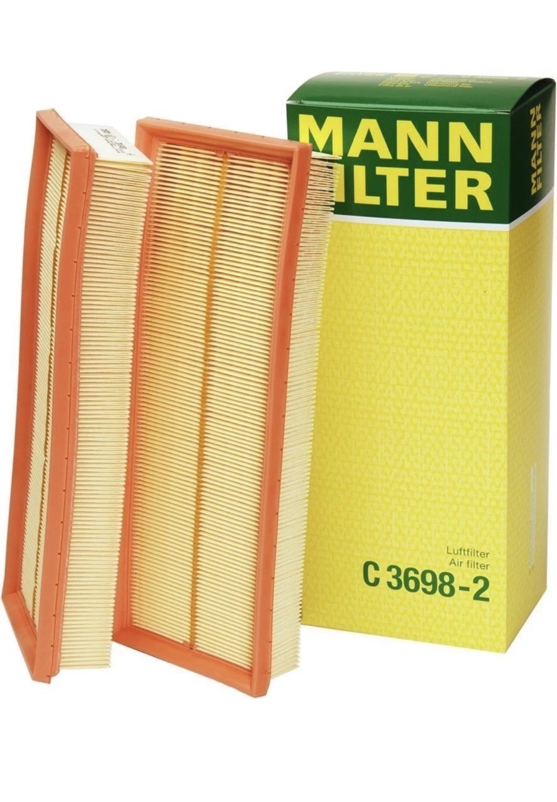 C 3698/3-2 Mann Air Filter Element, (Set Of 2)