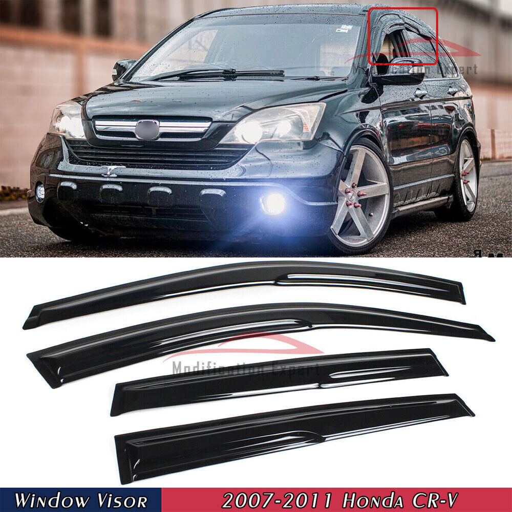 For 2007-2011 Honda CRV CR-V Mugen Style Window Visor Vent Rain Guards Deflector