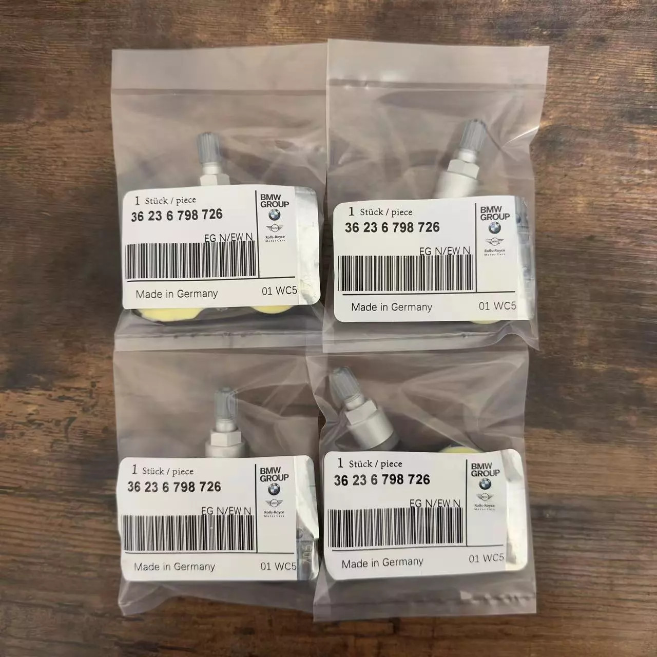 4Pcs Genuine OEM Tire Pressure Sensor TPMS For BMW E82E90E60 E66 E70 X3 X5 X6 Z4